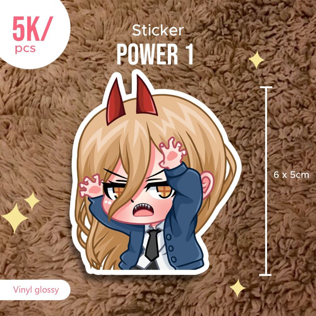 

Stiker power anime chainsaw man anti air