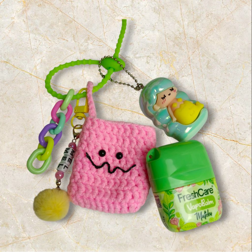 GANTUNGAN KUNCI INHALER / GANTUNGAN KUNCI FRESH CARE MATCHA / FRESHCARE VAPOBALM MATCHA MURAH / HADI