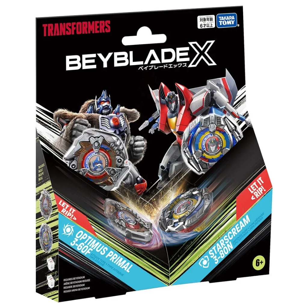 Beyblade X BXG-37 Starter Transformers Optimus Primal Starscream