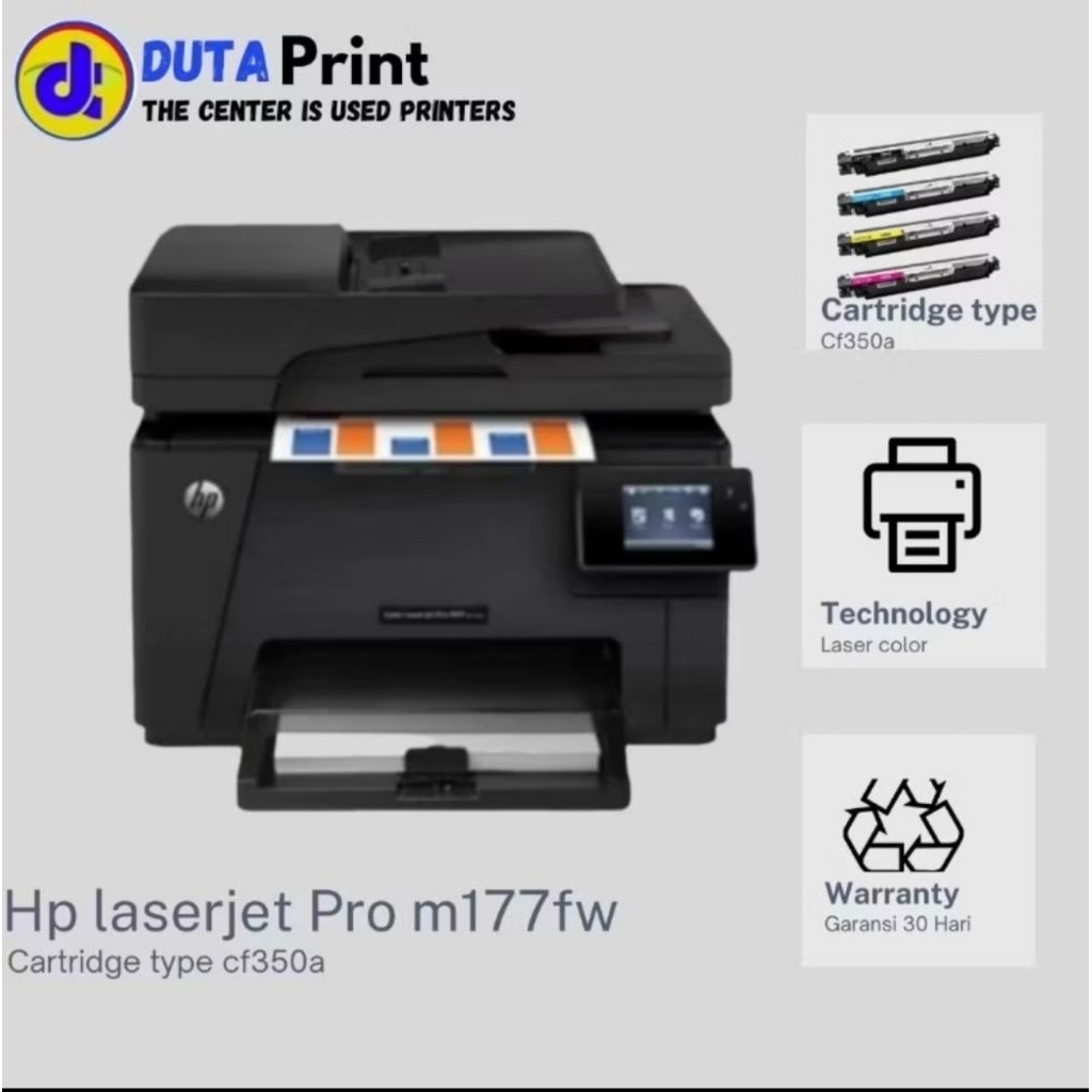 Printer Hp LaserJet Pro M177fw mfp bekas printer warna printer laser warna printer fotocopy warna