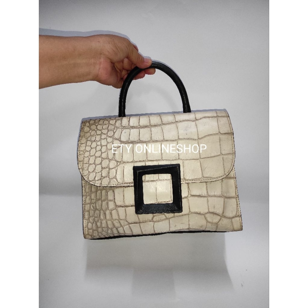 PRELOVED TAS SELEMPANG HANDBAG WANITA KULIT BUAYA ASLI