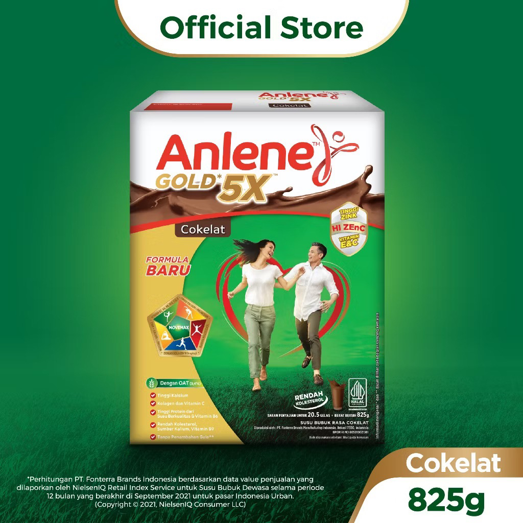 

Anlene gold 825 gr rasa coklat dan vanila