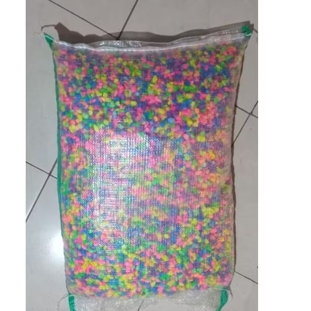 20kg batu warna warni cerah karungan/Batu hias warna/Batu aquarium/Batu warna