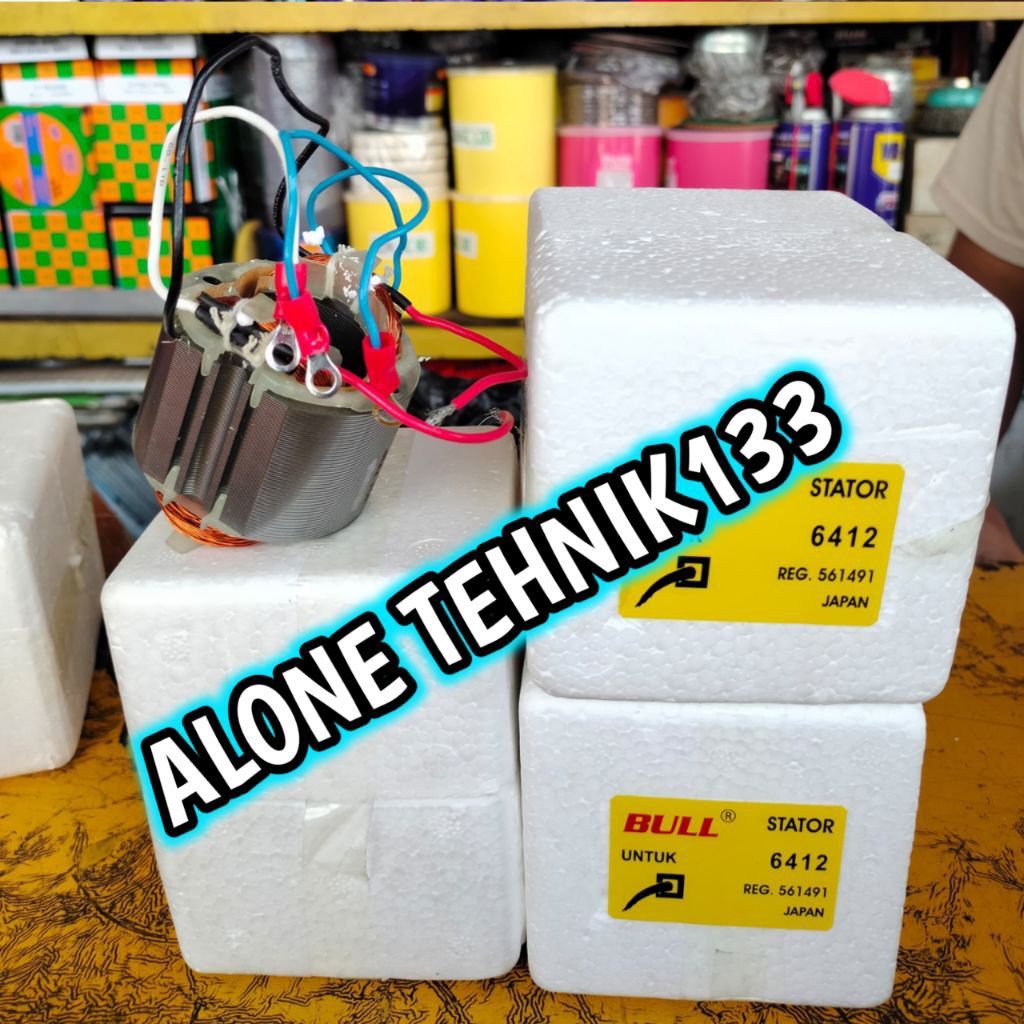 STATOR MAKITA 6412 BANTALAN GULUNGAN MESIN BOR MAKITA 6412 BULL