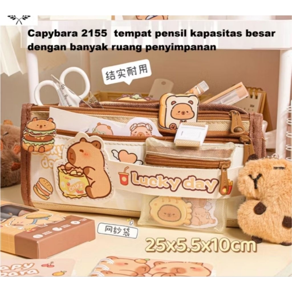 

Tempat pensil capybara lucu kotak pensil capybara cute
