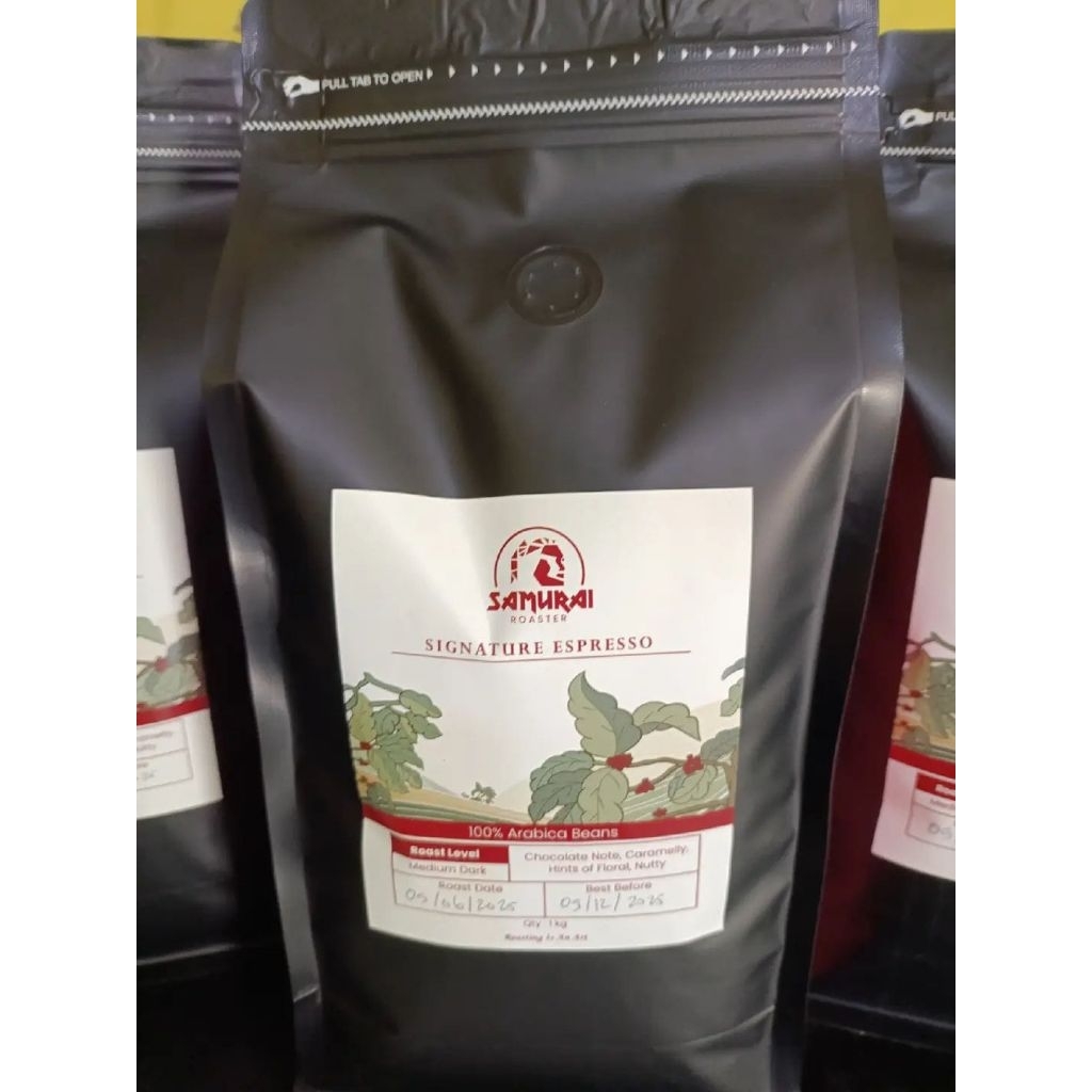 

samurai roaster signature espresso 1kg 100% arabica beans