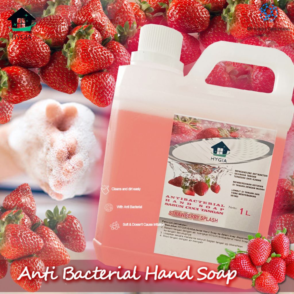 Hygia Sabun Cuci Tangan Anti bakteri/ Sabun cuci tangan strawberry / Sabun cuci tangan blue ocean / 