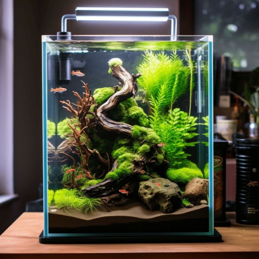 (khusus instant) Aquarium kaca Nano Tank Aquascape Terrarium 20x20x25 / 20x15x20