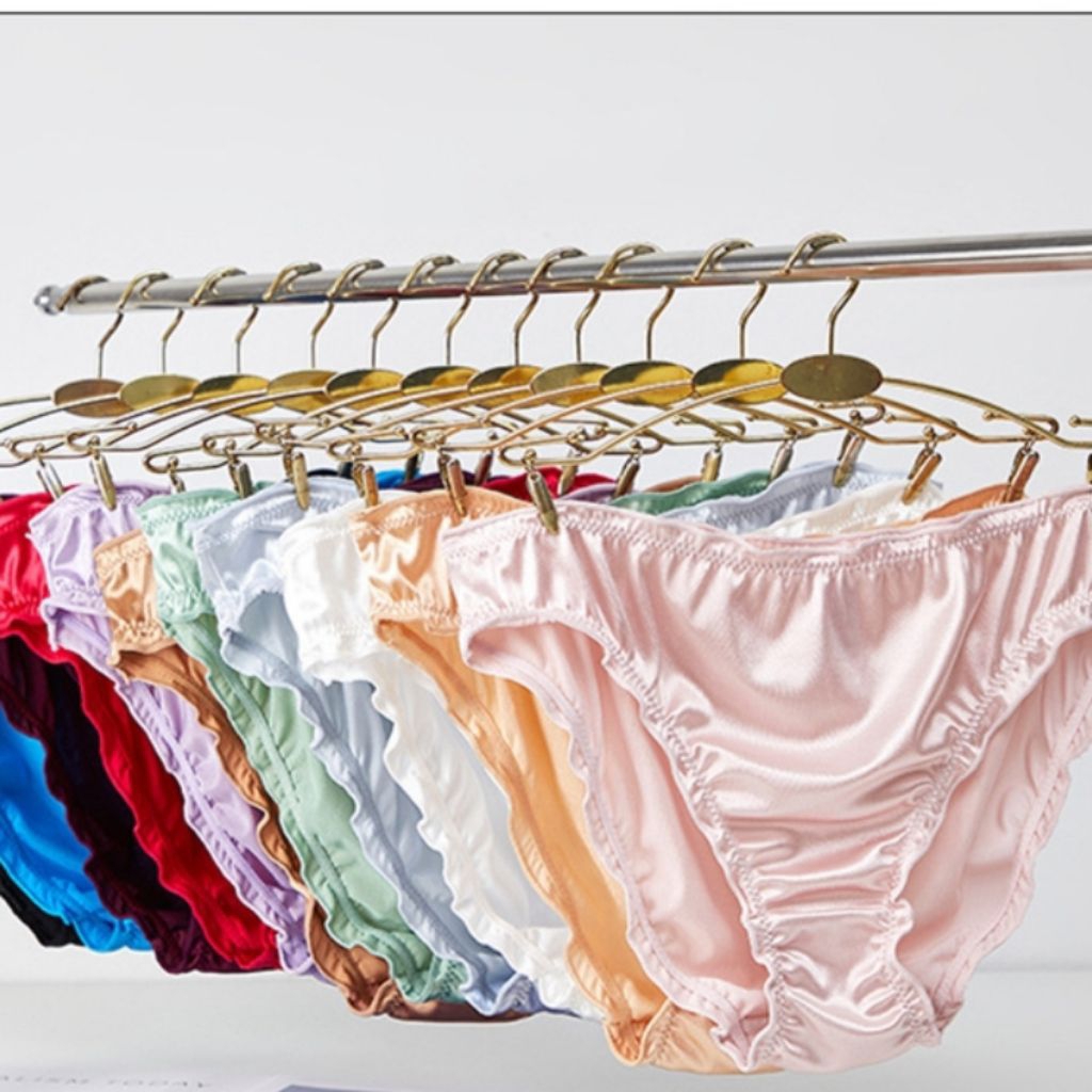 C19 New Varian Celana Dalam Full Satin wanita pria perempuan laki laki cewe cowo thong G String lici