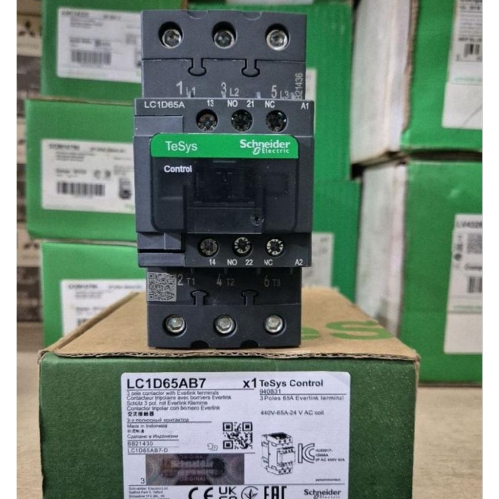 KONTAKTOR/CONTACTOR SCHNEIDER LC1D65AB7 LC1D65B7 24VAC ORIGINAL