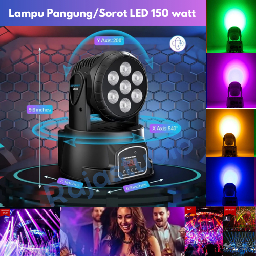 Lighting Stage Beam mini/moving head beam light Lampu Sorot Panggung Spotlight RGB Moving Head 10W