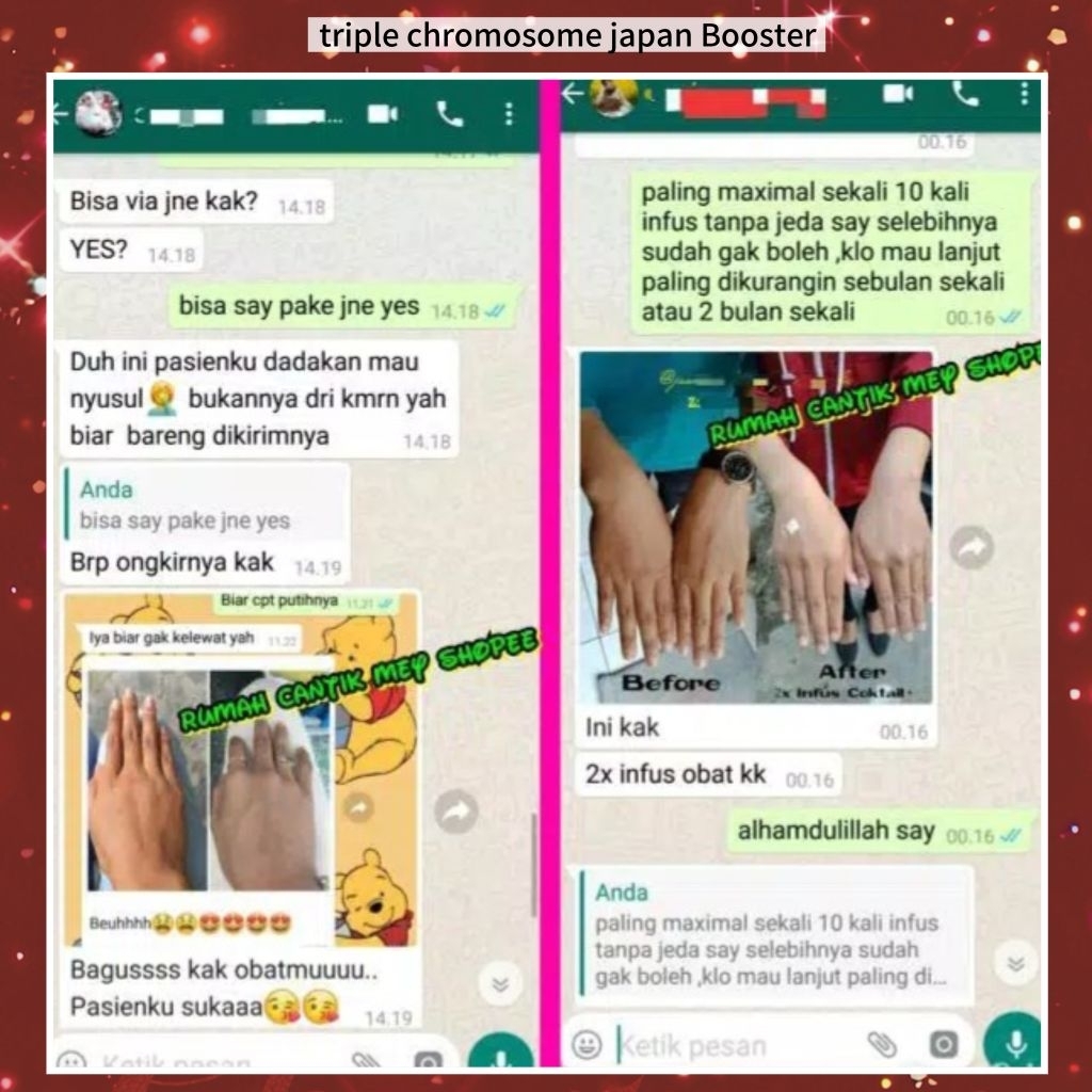 testy chat infus whitening triple chromosome japan/putih susu/putih permanen/