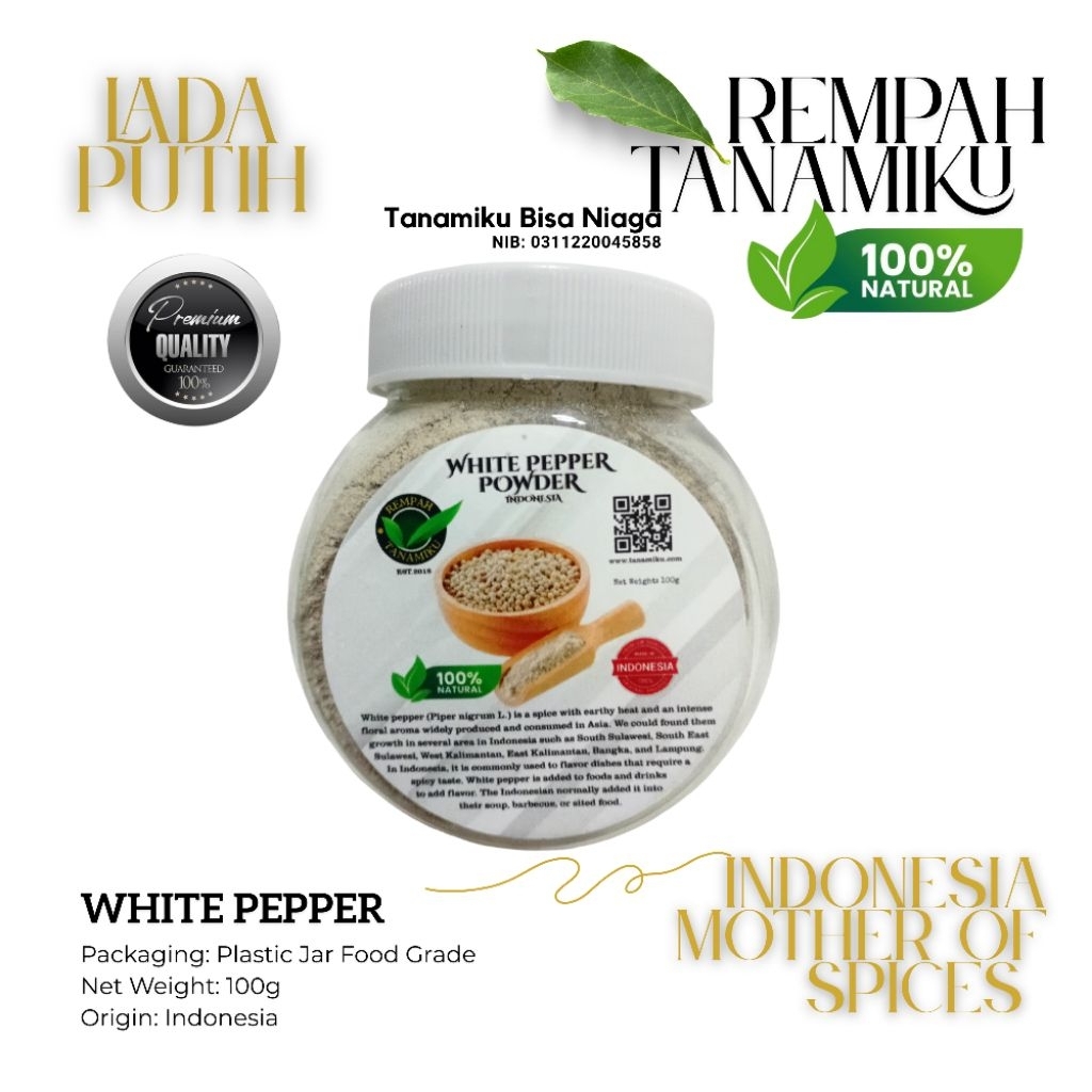 

Bubuk Lada Putih 100 gram Bumbu Masak Lada Putih Bubuk White Pepper Powder 100 gram