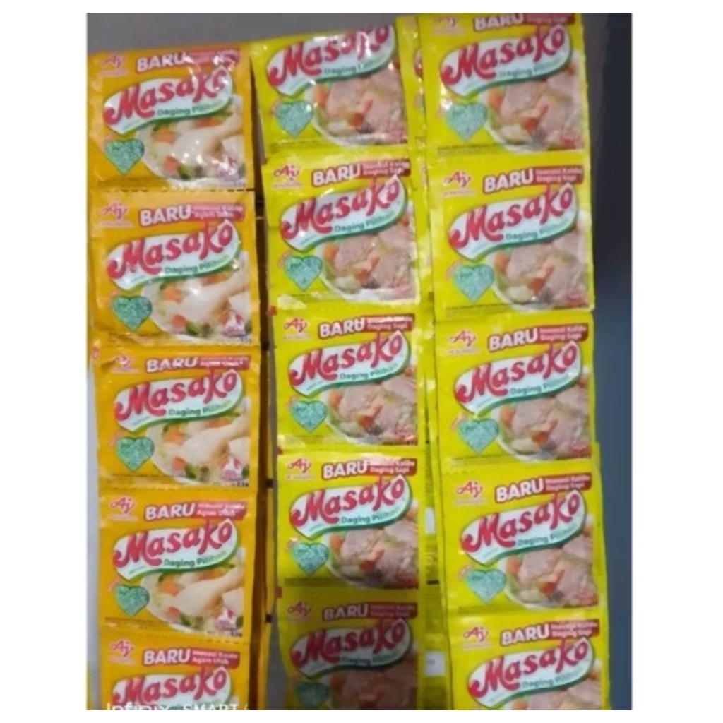 

masako ayam & sapi sachet 1 renteng isi 12 sachet