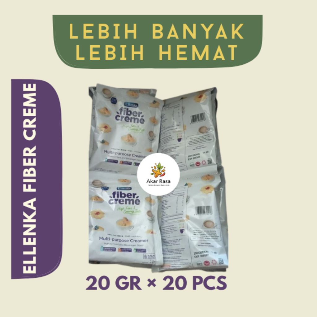 

Fiber Creme ELLENKA 20 gr Renteng Pengganti Susu dan Santan Sehat