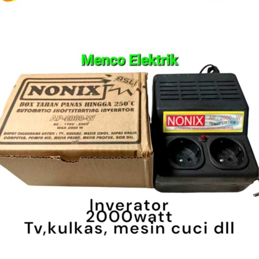 Inverator Nonix 2000 Watt, Penahan Daya Listrik Anti Jeglek, Penghemat Daya, Stabilizer Soft Stater
