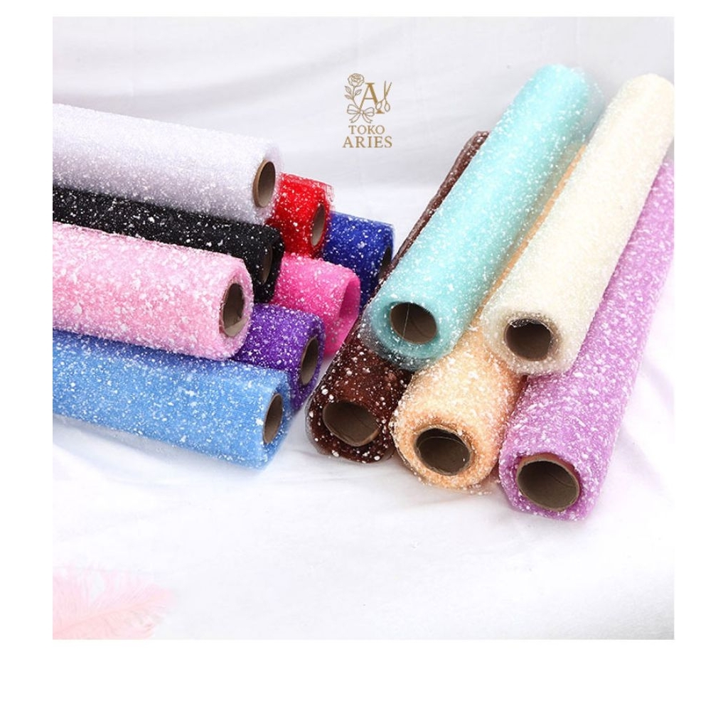 

(khusus Batam) 1 roll 3,6meter x 50cm jaring net snow tile flower wrapping bouquet bungkus buket