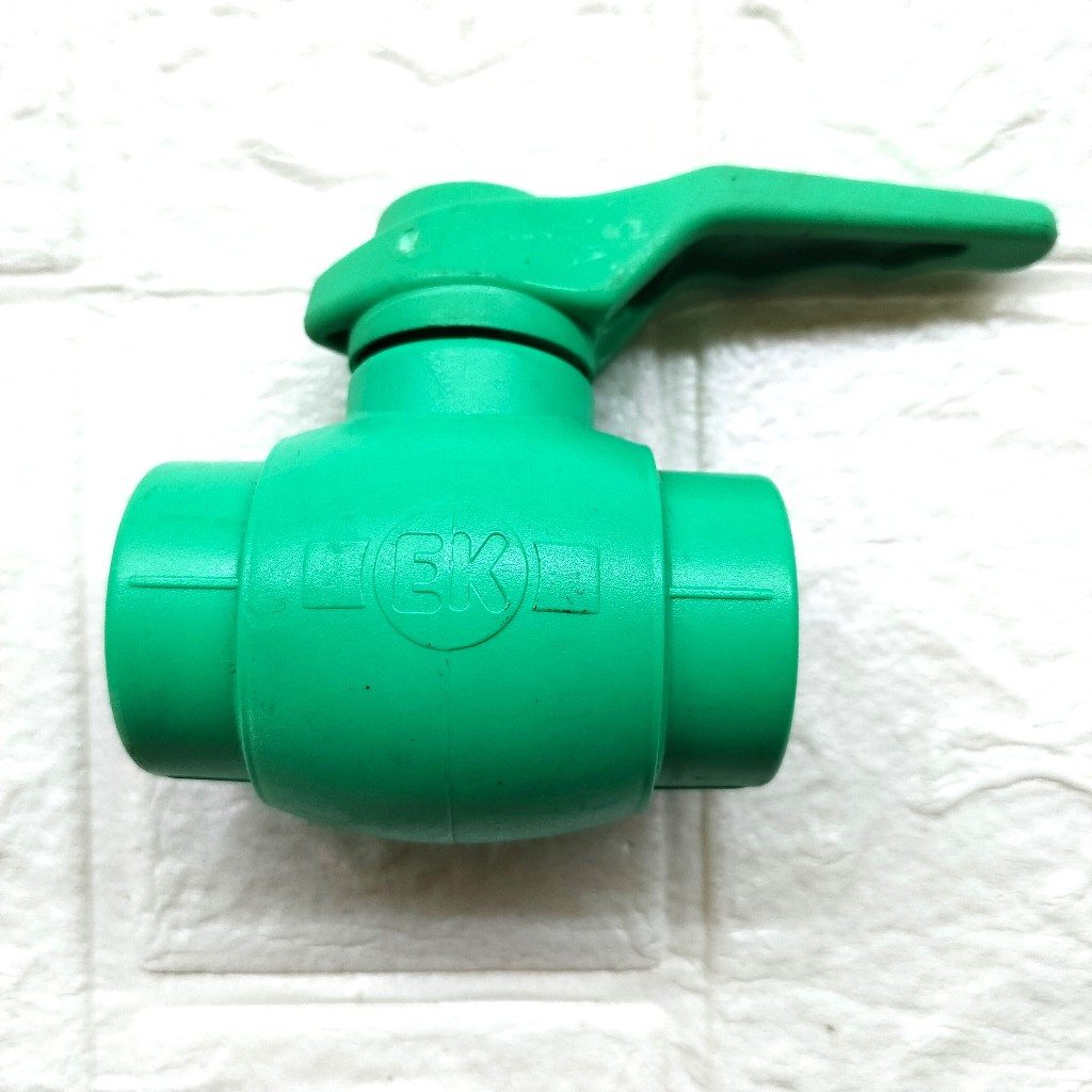 Ball Valve PPR EK 3/4 Inch 25mm Stop Kran PPR Kran Air Plastik Pipa Air Panas Dingin