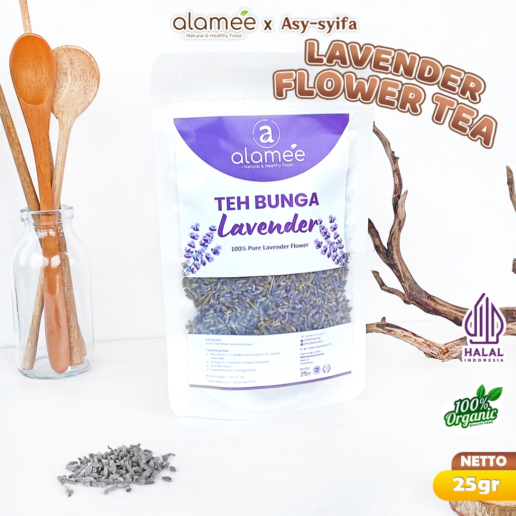 

ALAMEE Teh Bunga Lavender Insomnia Tea Organik Kering Dried Flower Herbal Alami Organic 25gr