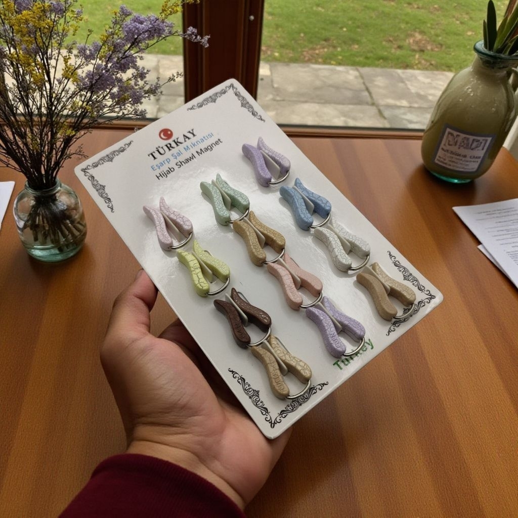 Klip hijab turki isi 12 pcs/Klip turki/Pin hijab turki/Klip hijab turki termurah