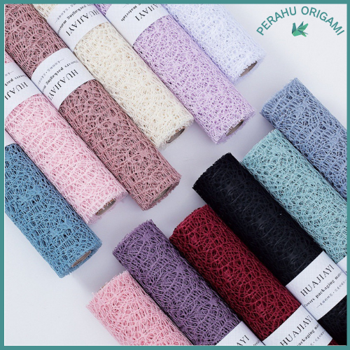 

ROLL 10 Meter Kertas Jaring Jala Buket Bunga Korean Jaring Spider Roll Mesh Polynet Flower Wrapping Paper Korean R10