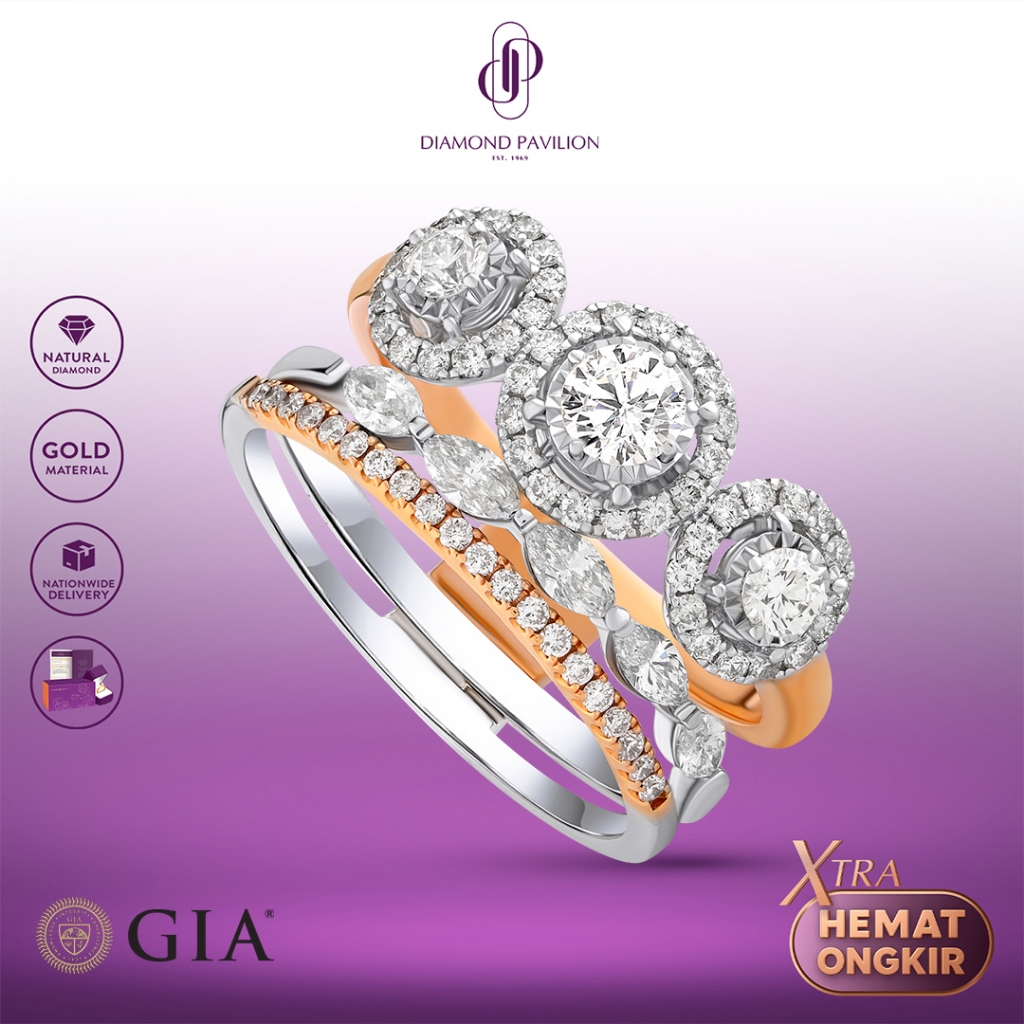 Diamond Pavilion Cincin Emas Batu Berlian Arabella Ring