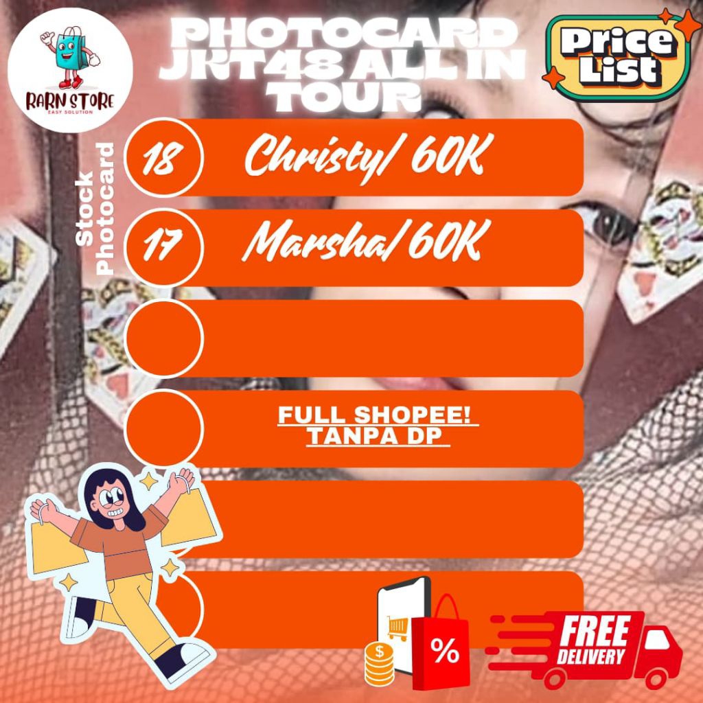 Photocard Official JKT48 All In Tour 2025, Kathrina, Marsha, Christy