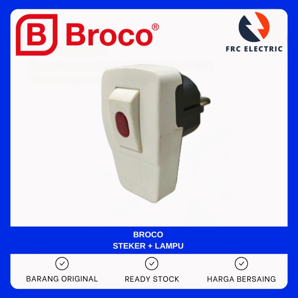 Steker Lampu Broco - Steker - Steker on off lampu - Colokan Broco - Colokan Saklar Broco