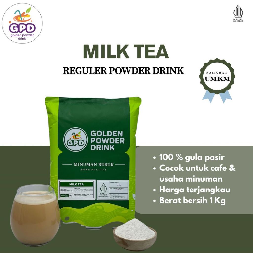 

Bubuk Minuman Reguler - Milk Tea - Golden powder drink