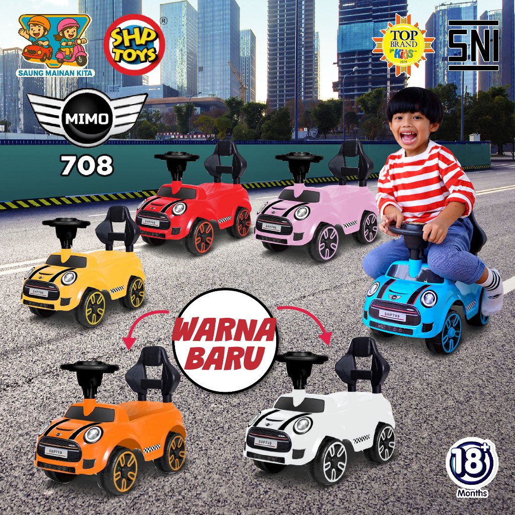 Mainan Mobil Dorong Ride on Car SHP TOYS MIMO 709 PMB TOYS VIBE K618