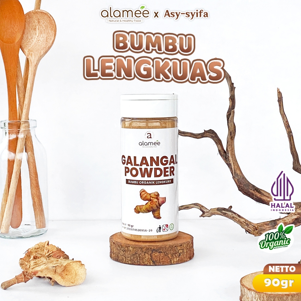 

ALAMEE Lengkuas Bubuk Asli Galangal Seasoning Powder Tanpa Campuran Bumbu Masak Dapur Organik 90g