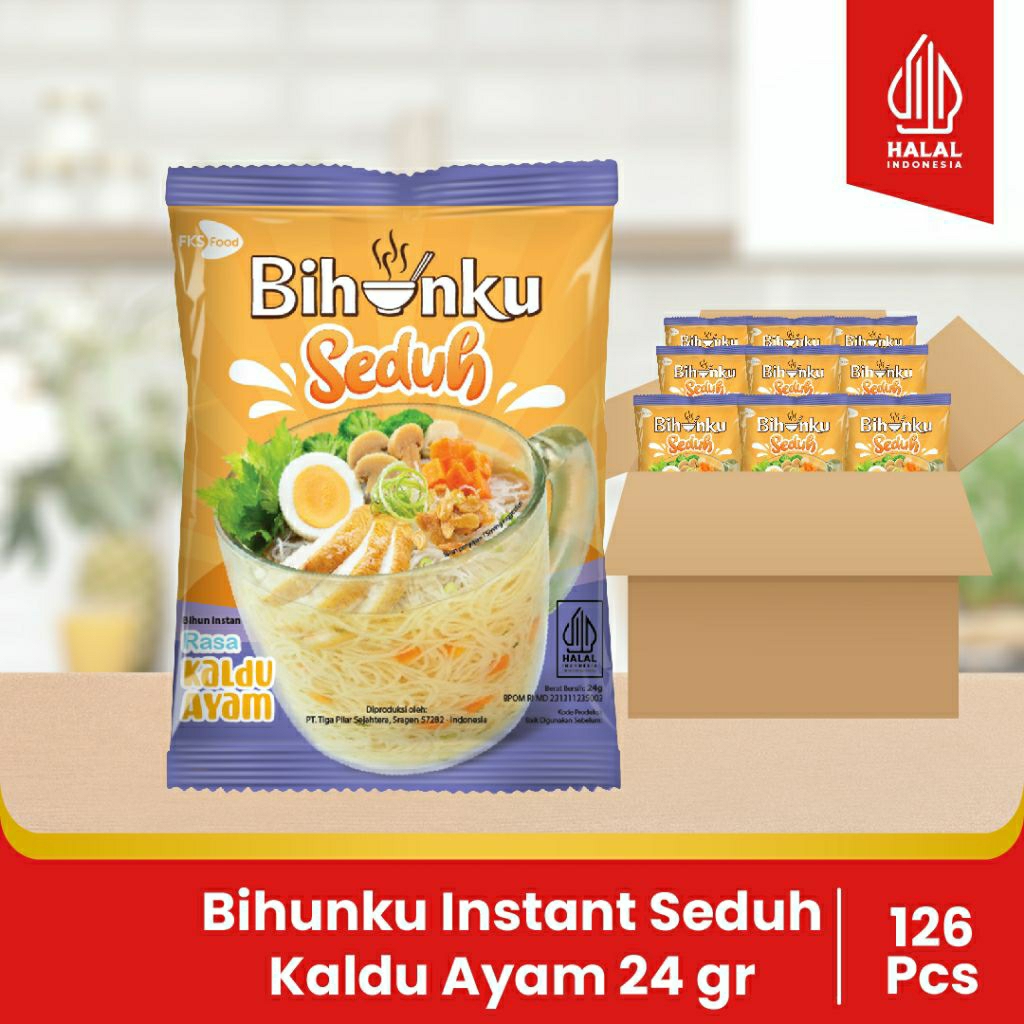 

Bihunku Instant - Seduh Kaldu ayam - 1 Karton - 120 Pcs - 24gr
