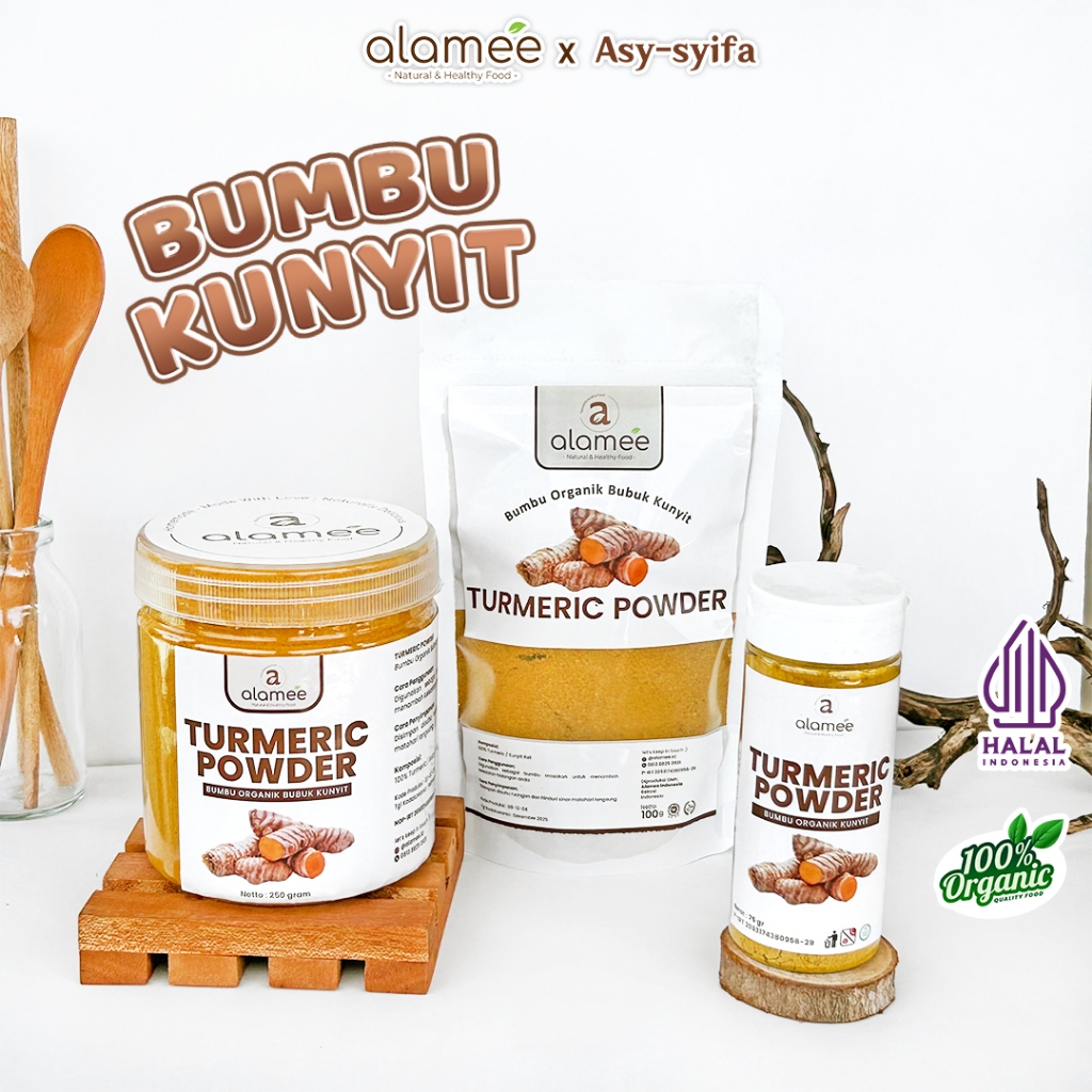 

Kunyit Bubuk Turmeric Powder Ground Bumbu Dapur Organnik Rimpang Rempah Murni Asli Tanpa Campuran