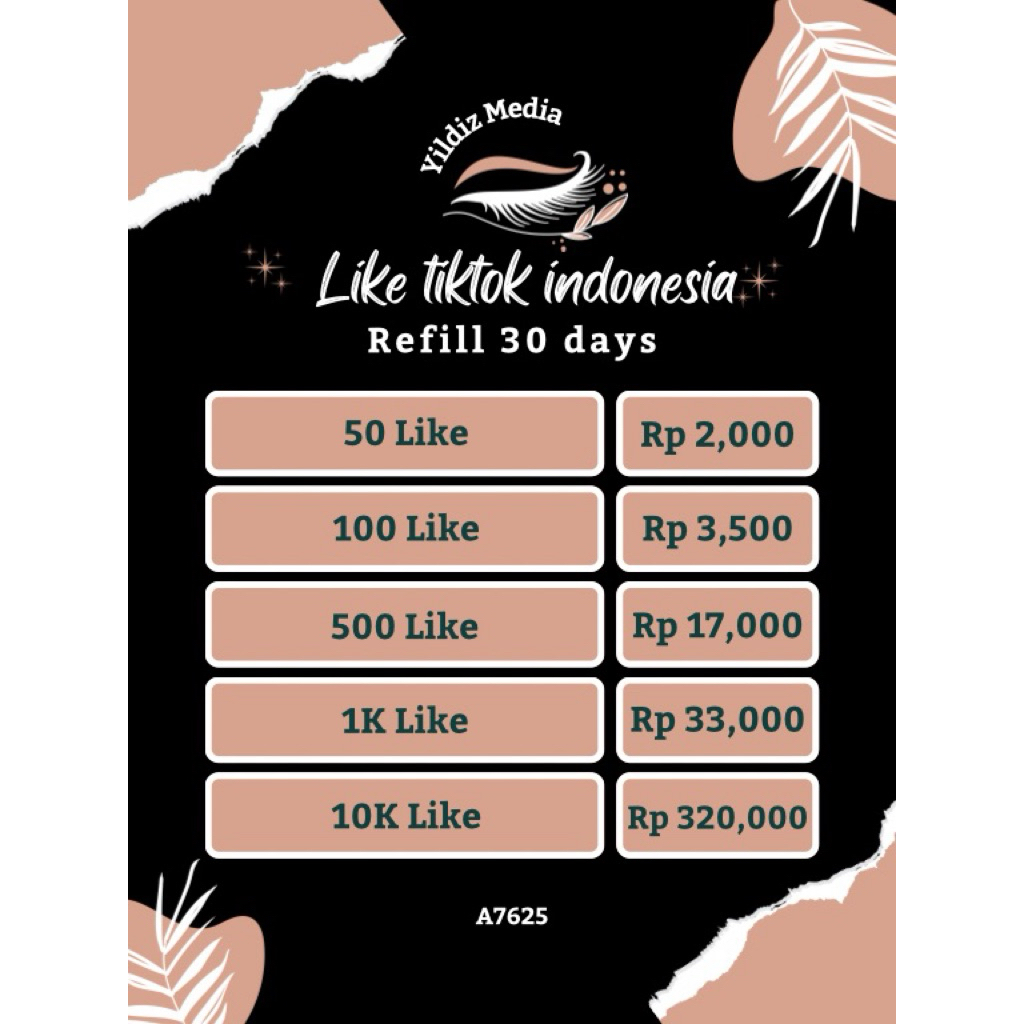 [ TERMURAH ] LIKE TIKTOK INDO