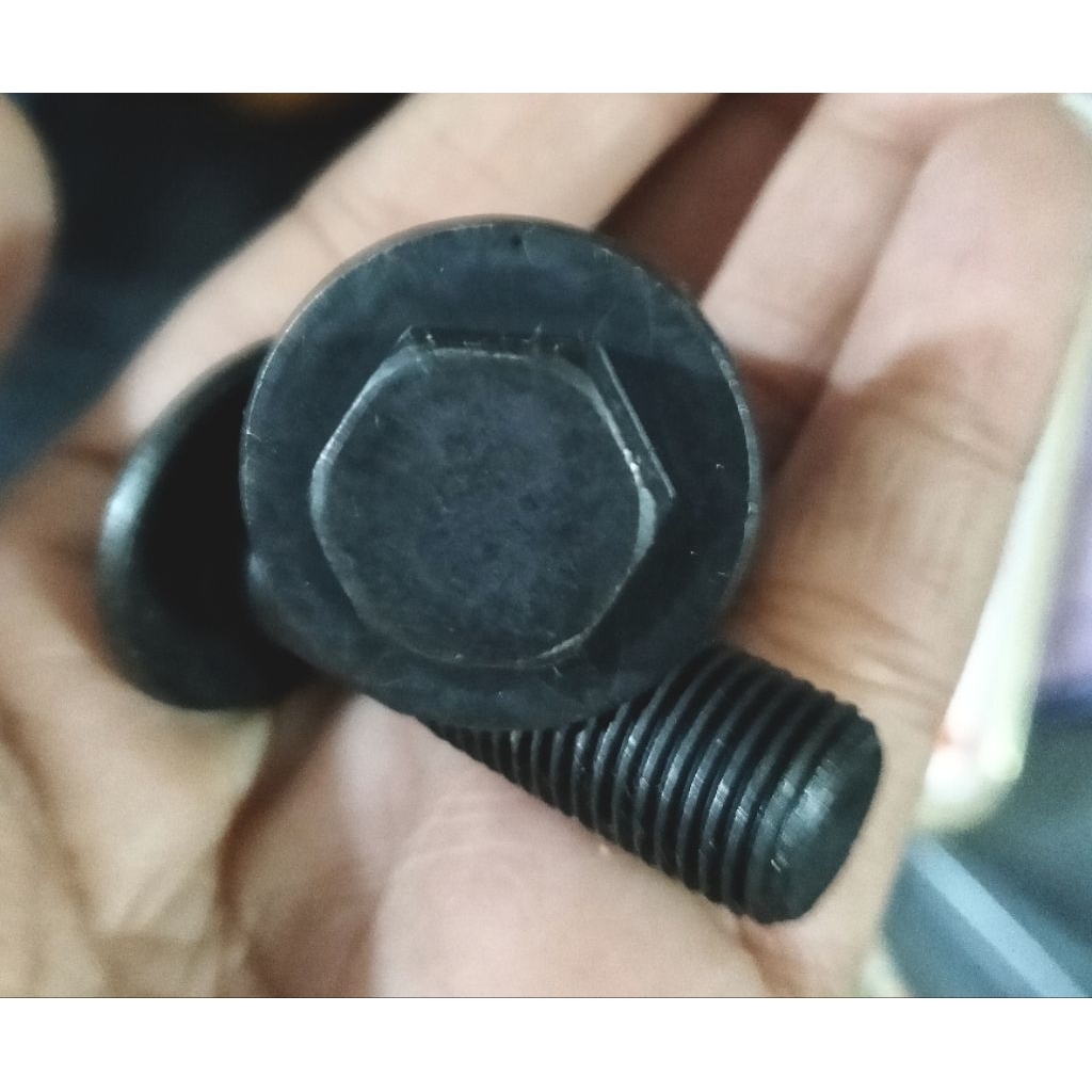 Baut Flange M12x38 Kunci 17 Hitam Baja/ Baut 17 Panjang 3,8cm Hitam Baja Original