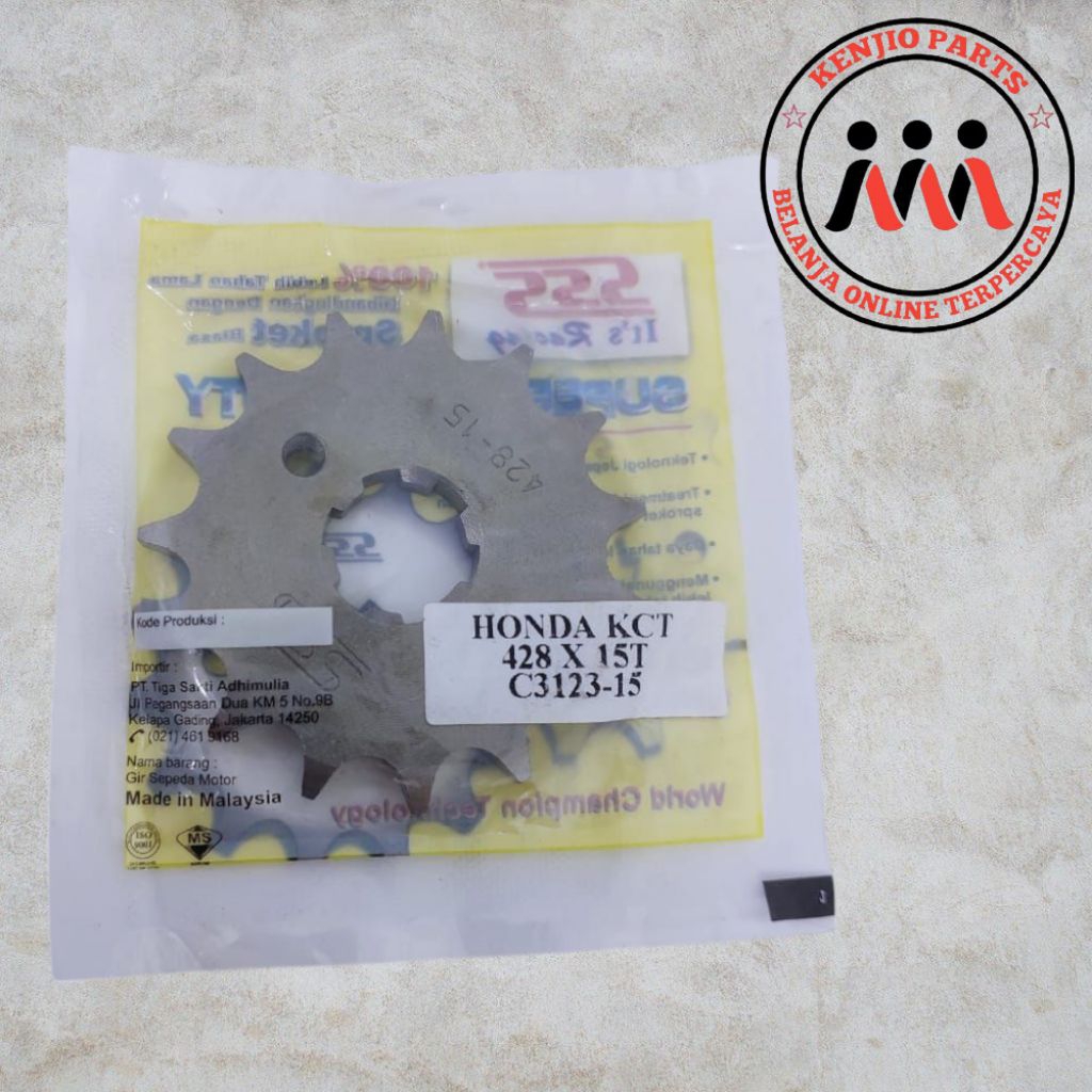 SSS GEAR DEPAN 428-15T HONDA KCT/MEGA PRO C3123-15