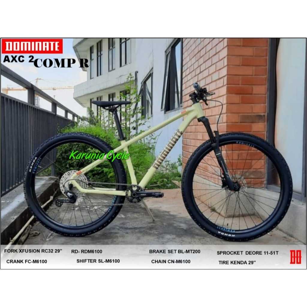 Sepeda DOMINATE AXC 2 COMP R ALLOY 12 SPEED SHIMANO HYDRAULIC MTB 29 Inch