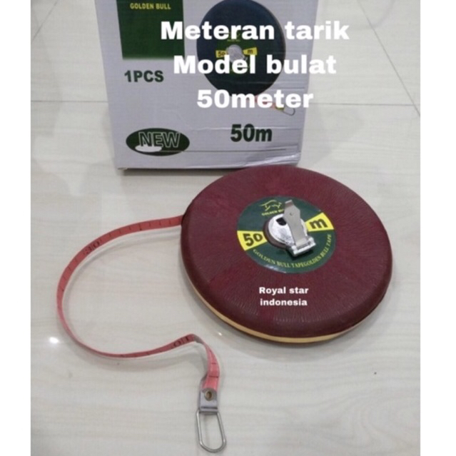 Meteran BULAT 50meter kain ASLI ORI meteran gulung kain bulat 50 meter tanah jalan land measuring 50
