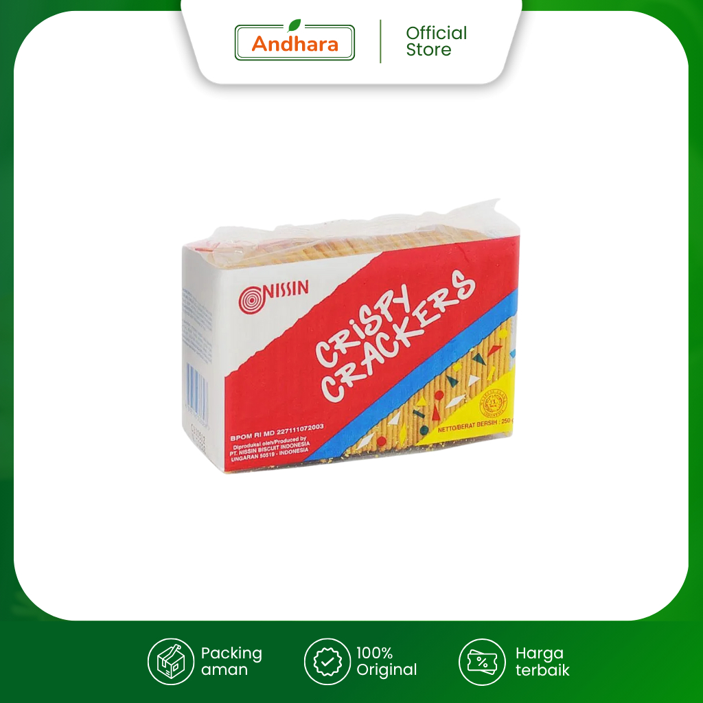 

Nissin Crispy Cracker 225gr - Biskuit Cracker Renyah Gurih