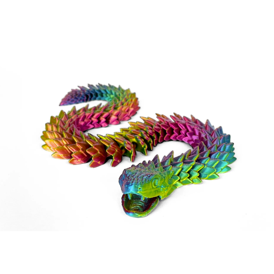 Cuero Mainan Ular Snake Duskscale artikulasi mulut bergerak