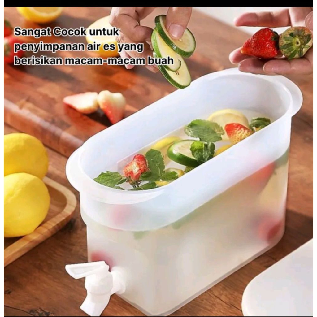 **BAHAN TEBAL* tempat minum dikulkas botol minum kulkas tempat jus dispenser jus kulkas botol air ku