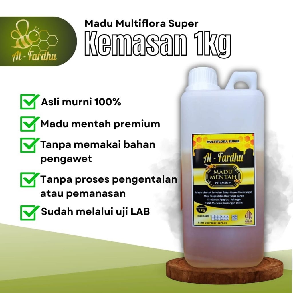 

MADU MENTAH- MULTIFLORA SUPER 1KG ASLI MURNI 100%