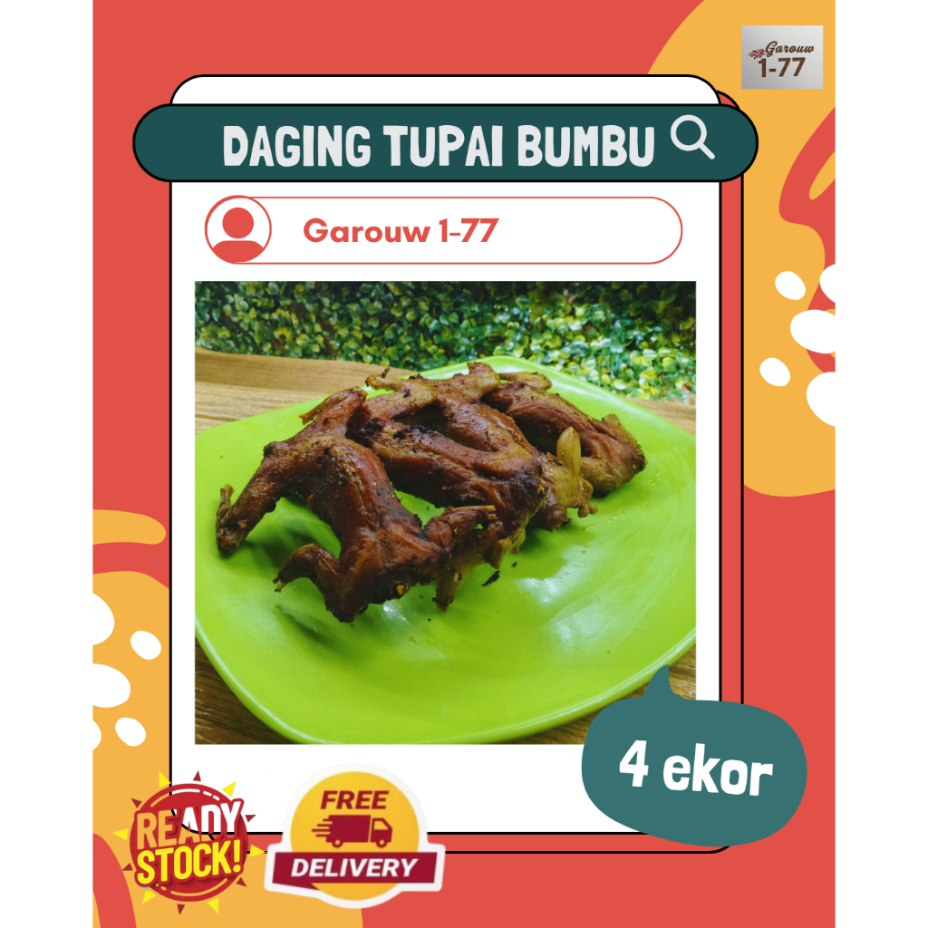 

daging goreng tupai bumbu kunir alami per 4 ekor - tupai ungkep - daging bajing kelapa berkhasiat