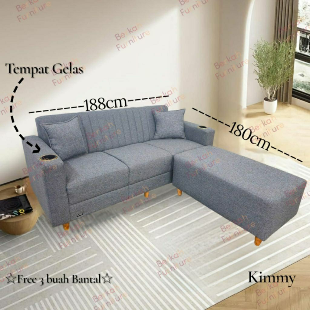 Sofa sudut Saga L-Kimmy