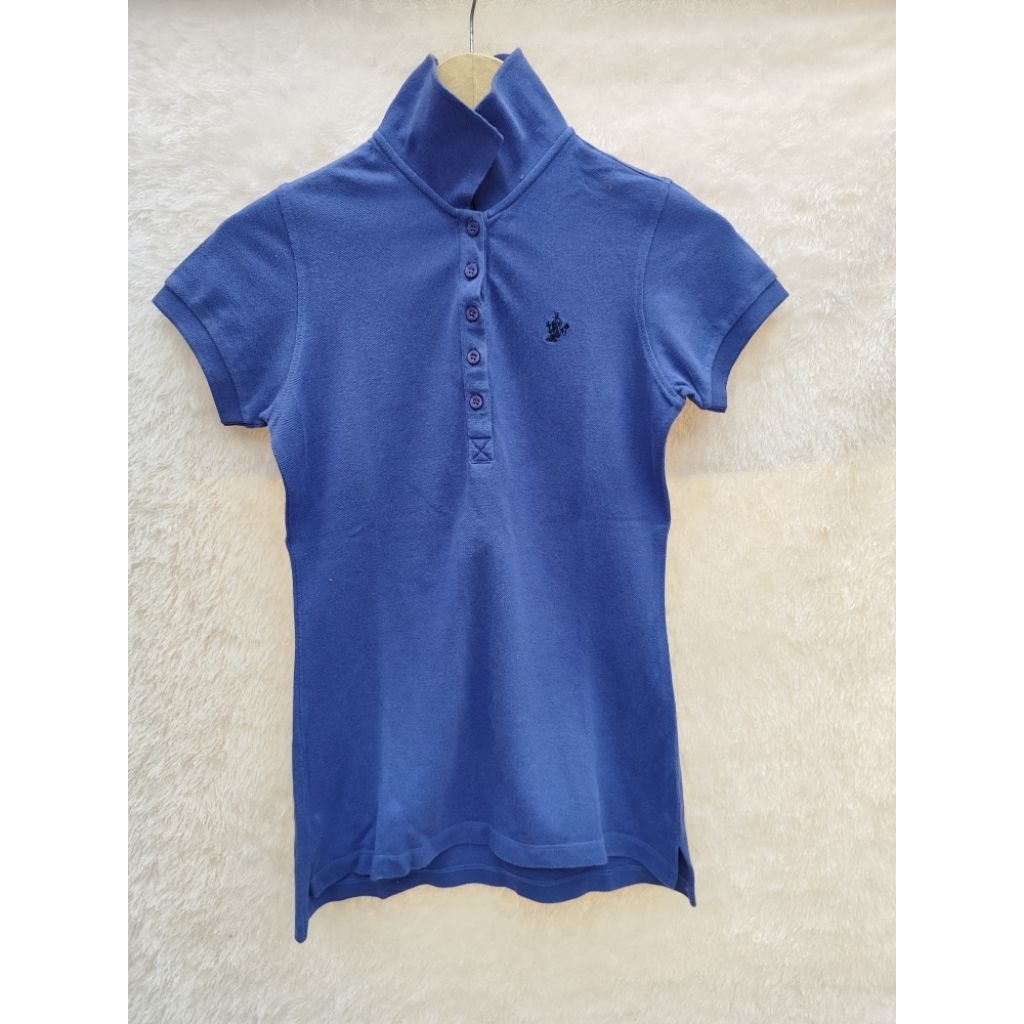 Polo Shirt Osella Wanita Dusty Blue Size S Preloved