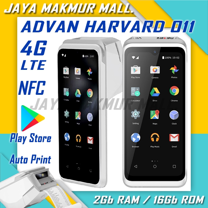 Mesin Kasir Android ADVAN HARVARD 011 4G LTE 2Gb Ram/16Gb Rom | 4Gb Ram/48Gb Rom (Upgrade) Play Stor