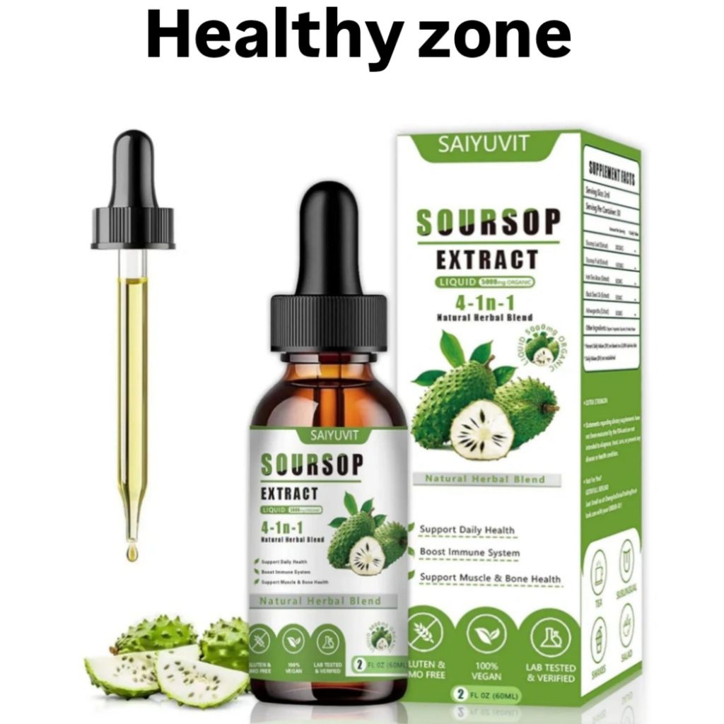 

ekstrak sirsak (soursop) cair merek Saiyuvituntuk pembaruan kesehatan seluler, peningkatan kekebalan tubuh, penghilang stres, dan dukungan tidur