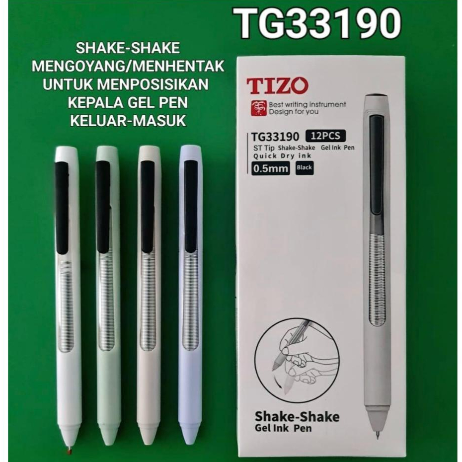 

Bolpen Gel Tizo TG33190 / TG33190 Gel Pen Shake-Shake