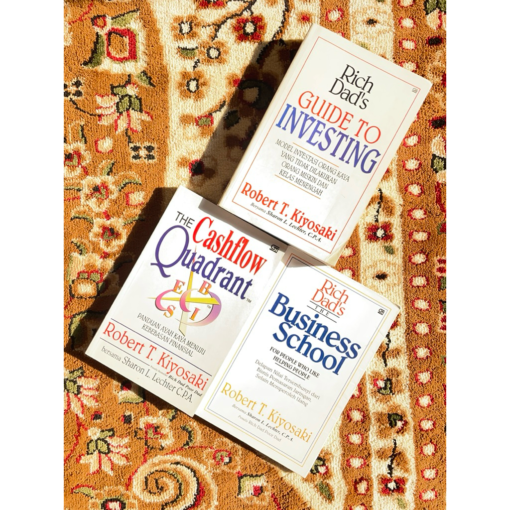 (Preloved) Paket buku Robert T. Kiyosaki - Business School, The Cashflow Quadrant , Guide to Investi