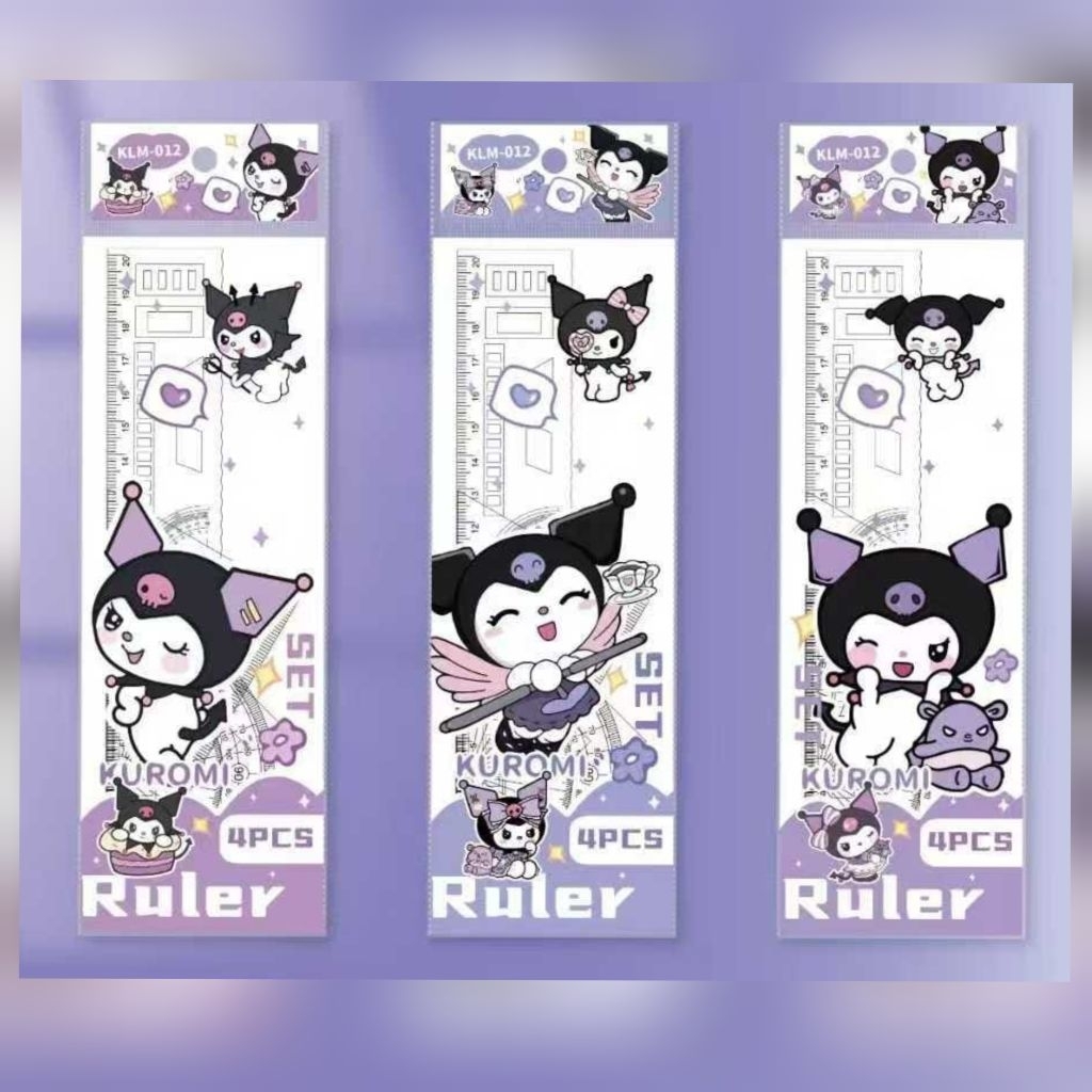 

(1 Set) Penggaris Set Isi 4 Penggaris (penggaris 20cm, 2 penggaris segitiga, busur)